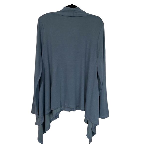 Talbots Cardigan Womens XL Blue Button Up Sharkbite Hem Comfy Cozy Relaxed NWT - Picture 6 of 7